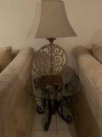 Green rod iron centre and side tables Dubai