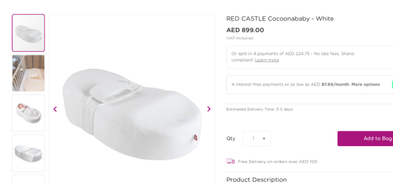 Baby nest - cocoon for newborns Dubai