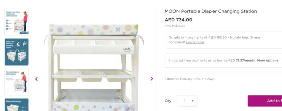 MOON Portable Diaper Changing Station Dubai