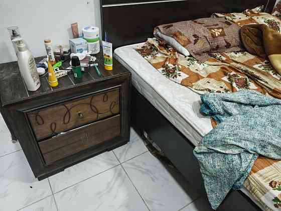 King size bed with side table Sharjah