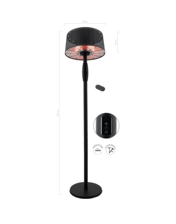 LED Electric Standing MESH Lamp Heater Black Dubai