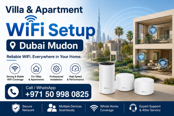 WiFi Booster Installation & Network Support mudon Dubai