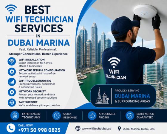 24/7 IT Technician & WiFi Support – Dubai Marina Dubai